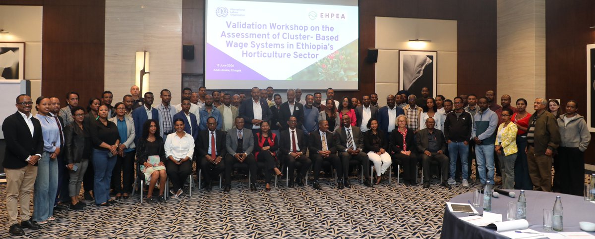 AddisIlo's tweet photo. 🌿@ILO and @ehpeaorg are convening today in Addis Ababa to advance fair and transparent wage systems in Ethiopia’s horticulture sector.

Wage systems can strengthen decent work, responsible business and competitiveness. https://t.co/lPK0k75G2R