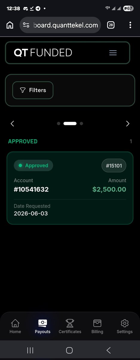 KurtleyDownes's tweet photo. Today marks 5 Business Days since payout approved and 15 days since payout submitted. 

What is the hold up? What is the problem? Submitted wallet information, everything approved and I am still waiting? QT funded payout process sucks @AlexQuantTekel @Finn_QTFunded @Payout_cases https://t.co/KCS0OZeqF2