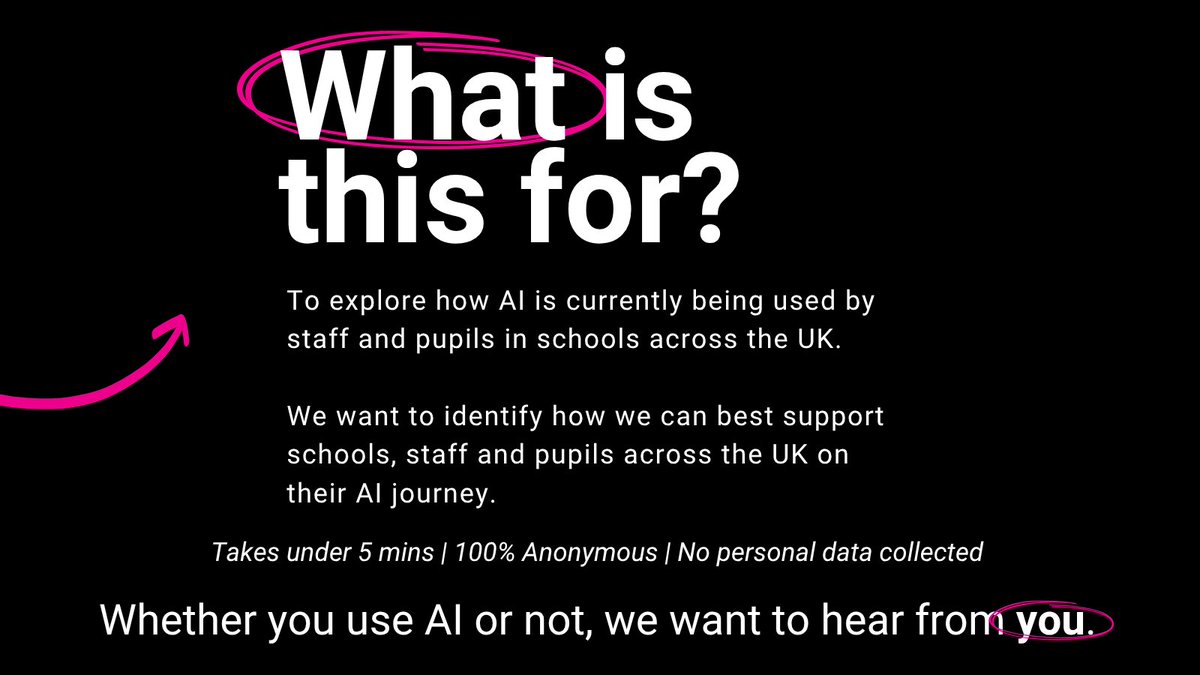 SmartSTEMs's tweet photo. At SmartSTEMs, we are conducting a large-scale research project to explore how AI is currently being used by staff and pupils in schools across the UK.

👉 Teachers: https://t.co/KJKZlTQ7Io
👉 Pupils: https://t.co/7f1VBI65AN

#SmartSTEMs #CollabIsKey https://t.co/YGYoaOj6xD