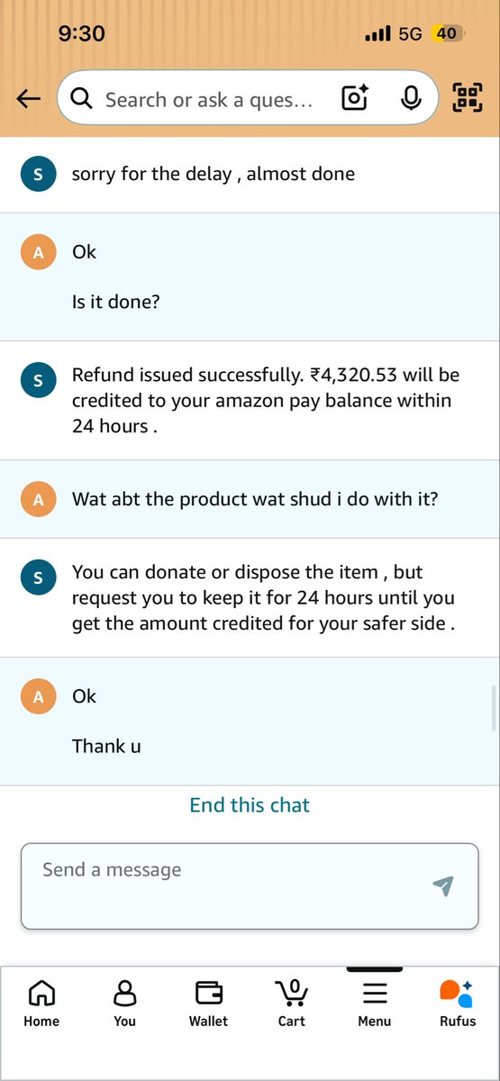 abilrajan's tweet photo. @amazonIN 
Amazon has become a fraud their executives offer refund and when the money is not received they ask their is no refund offered
Fraud!! https://t.co/BeO6uWFbmW