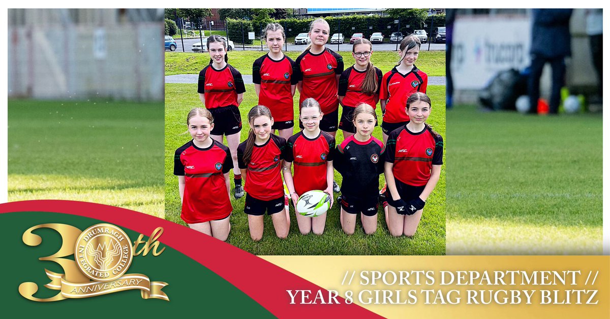 _Drumragh's tweet photo. The Y8 girls enjoyed a fantastic morning of tag rugby at Campsie Playing Fields, organised by Darren McGuigan. All of the girls demonstrated great skill, teamwork and determination throughout the event, delivering some excellent performances. Well done! #ChooseIntegrated https://t.co/Muc9wF4QVu