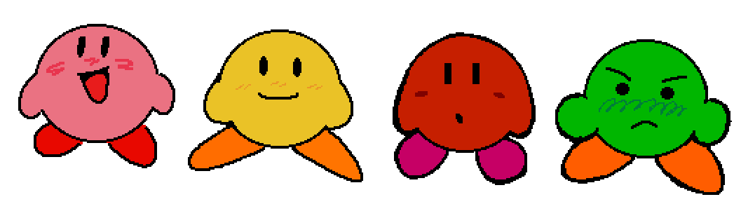 Calebb_Draws's tweet photo. Idea I had where all the Kirby copies from Amazing Mirror all have their own personality and physical imperfections https://t.co/9L6IbkzvbB