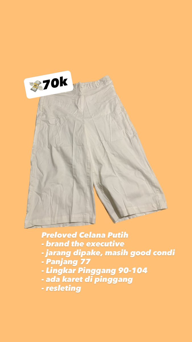 selftrooper's tweet photo. preloved celana putih bahan https://t.co/FAbGil5hkX
