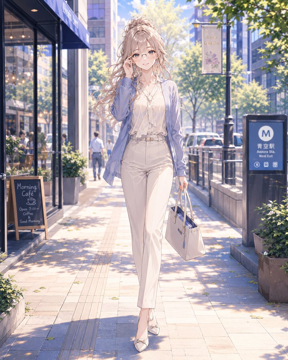 Tiger_AI_art's tweet photo. #AIart️️️️️️️️️️️️️️️️️️️️️️️️️️️️️️️️️️️️️️️️️️️️️️️️️️️ 
#AIイラスト 
皆さんおはたいがー！⛅️
ついに金曜日！今日を乗り越えたら週末！
もはやここまで来たら怖いものなしですね！💪
余り無理せず、ゆる～く過ごしましょう！(*´∀`*)

たまにはひかりのOL姿でも！