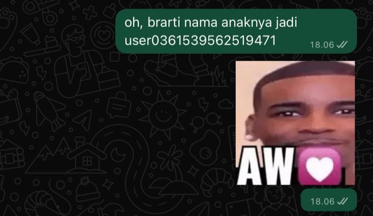 ccchaann_'s tweet photo. pas gatau gendernya:             pas tau gendernya:

(konteks: temenku habis melahirkan) https://t.co/V1rtJ87egH