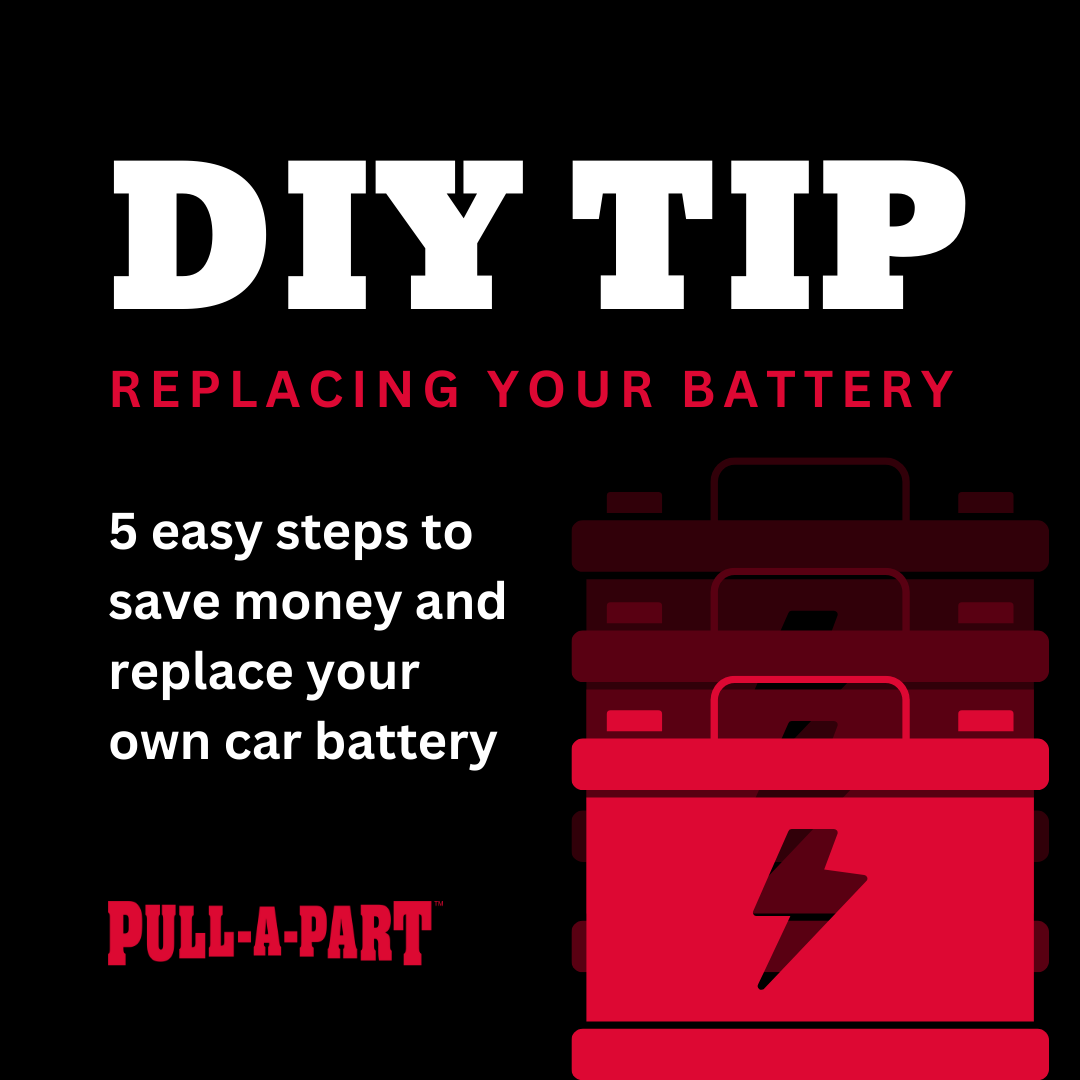 Pull_a_PartOKC's tweet photo. Quick DIY Fix: Replacing Your Battery!
 1. Disconnect the negative cable first, then the positive.
2. Remove the old battery and install the new one.
3. Reconnect cables (positive first, then negative).
5. Start Up https://t.co/22CkzPaCH5
