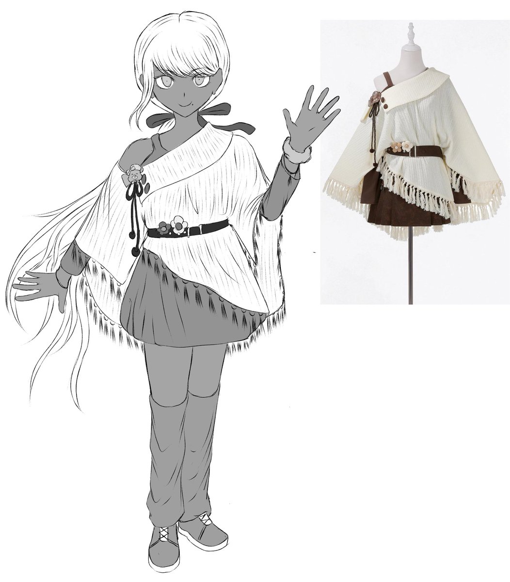 Koharu_Yuuki's tweet photo. Clothes so cute, I couldn't help but put Tsubasa wearing it https://t.co/1aoyLBTfEF