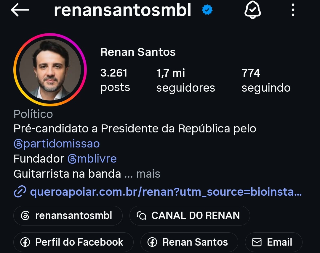 Renan Santos Presidente⬛️🟨⬜️ tweet media