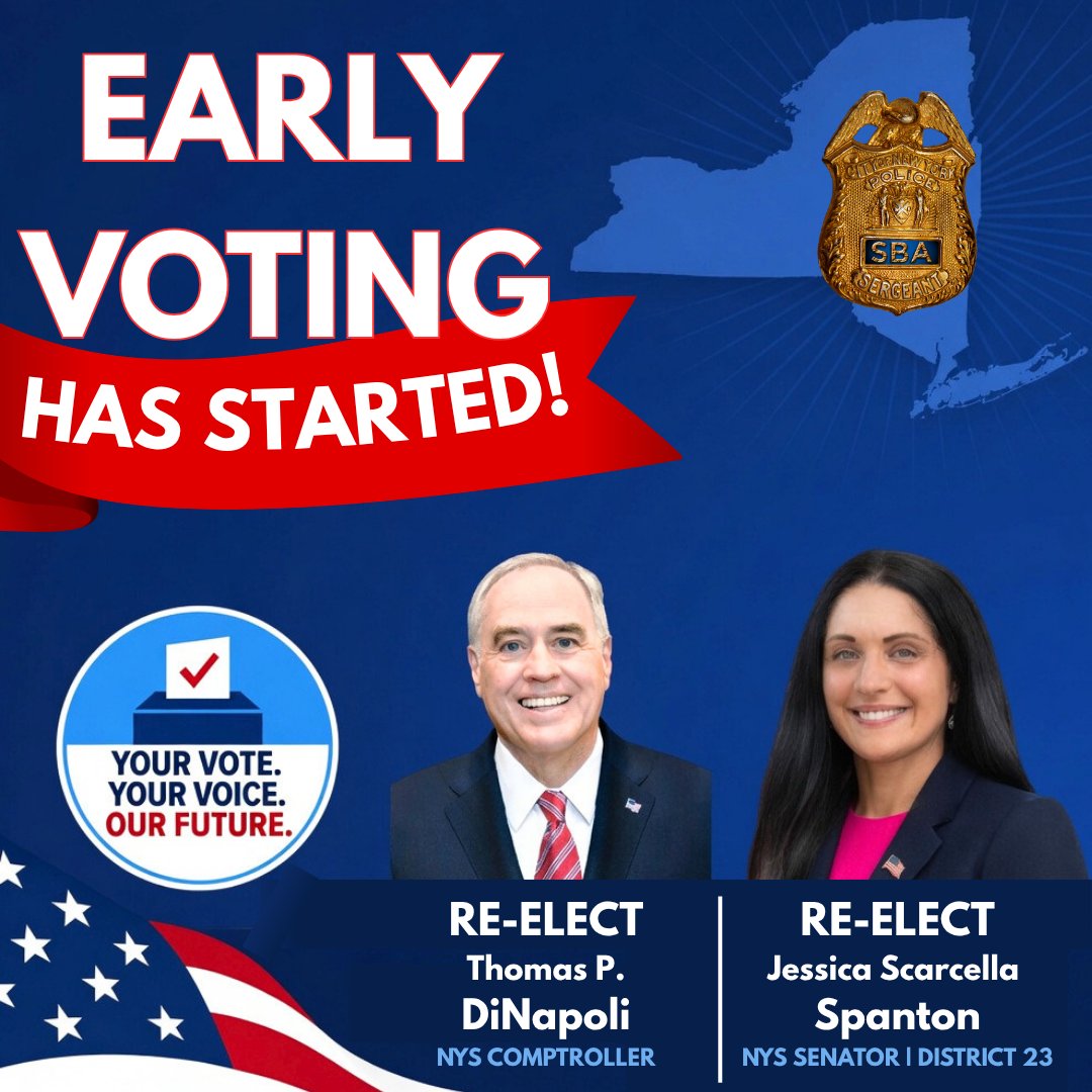 sbanypd's tweet photo. Early voting is open — and your vote matters. Show up for the people who show up for you! 

Find your polling site and cast your ballot today: https://t.co/WZoKZi2DA9 https://t.co/6K8xPI0VoS