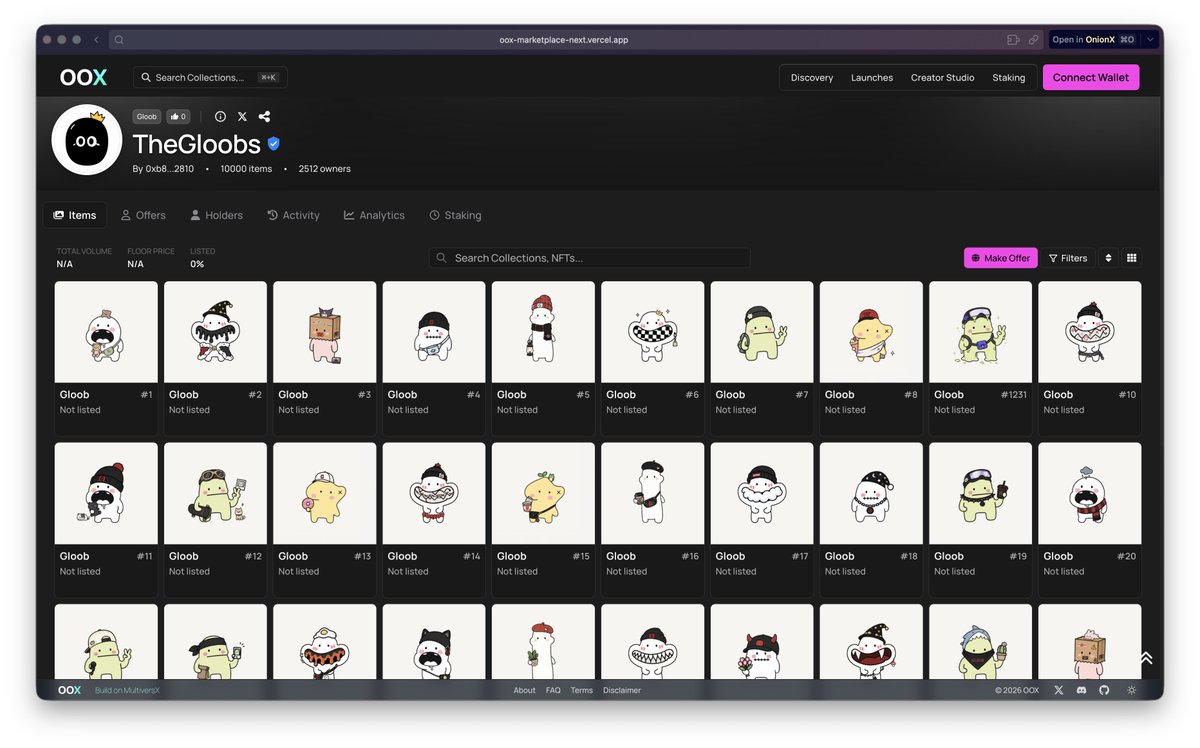 OOX_Marketplace's tweet photo. .@TheGloobs on OOX

Keep testing $ETH collections on marketplace. https://t.co/Ku2Af9rYMI