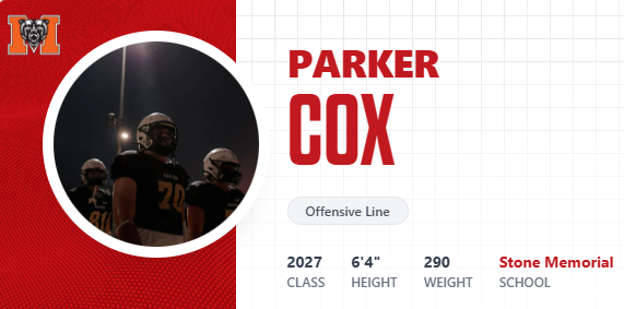 CSmithScout's tweet photo. New #Mercer Commitment: @Parkercox70  #SoCon 

- Athletic blocker w/ an agile lower base
- Good build/long arms; Nice frame for added size
- OL Versatile; Could develop at RT, OG or C

#Panthers  #MidTN27 

#CSS Family .....#PRZTN  #TNHSFB 

https://t.co/vzw0FSM3jp https://t.co/0qwtg7iEA5