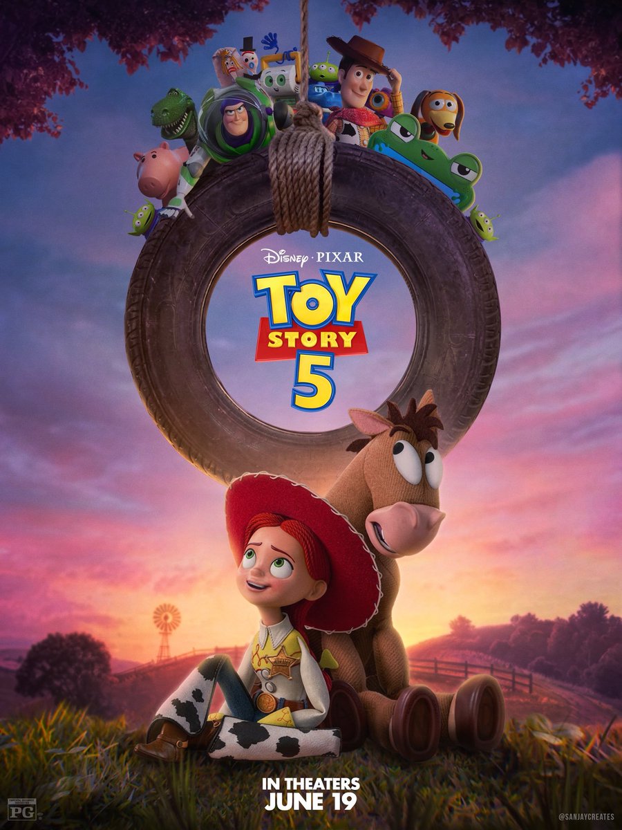 SonicBoomFunny's tweet photo. Just finished watching #ToyStory5.
This franchise DOES NOT miss.
- Making Jessie the main character was an incredible idea. 
- Genuinely funny and emotional.
- Great message
- Best looking Pixar movie yet.

Andrew Stanton, please don't stop making movies. You're really good at it https://t.co/2nwZYxobMf