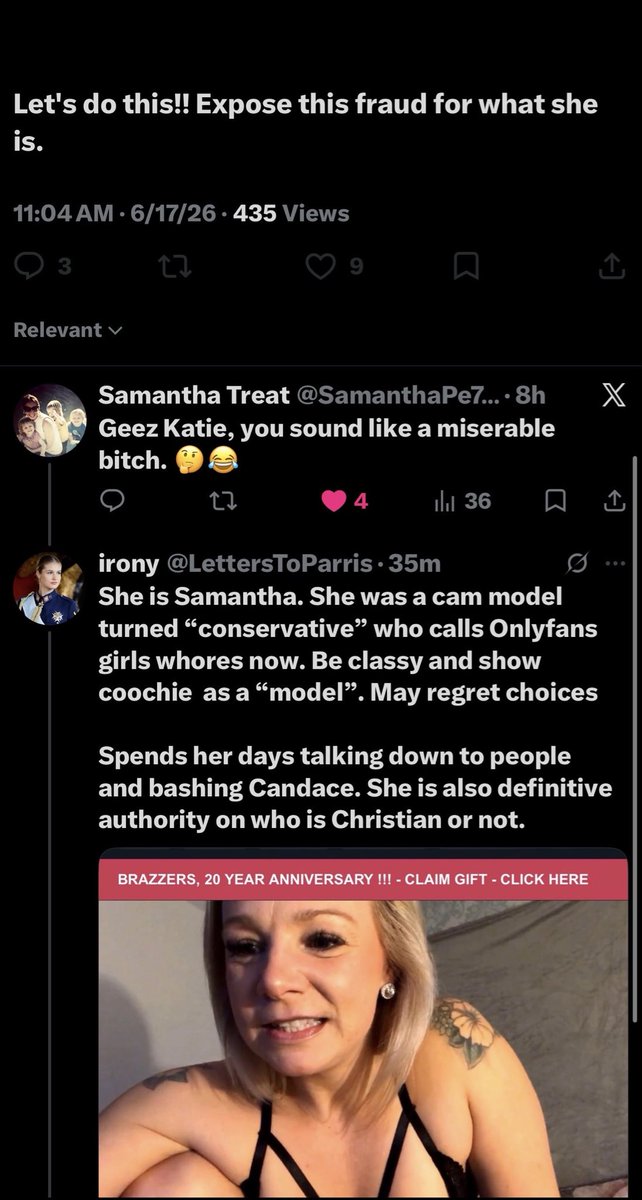 occupiedirony's tweet photo. @Zayo788067 @katiemcneilly23 @MMarshall779896 @ryanmauro She said “let’s expose this fraud for who she is” talking about Candace. Then got hit with the uno reverse card. https://t.co/lSXRvbzZP5