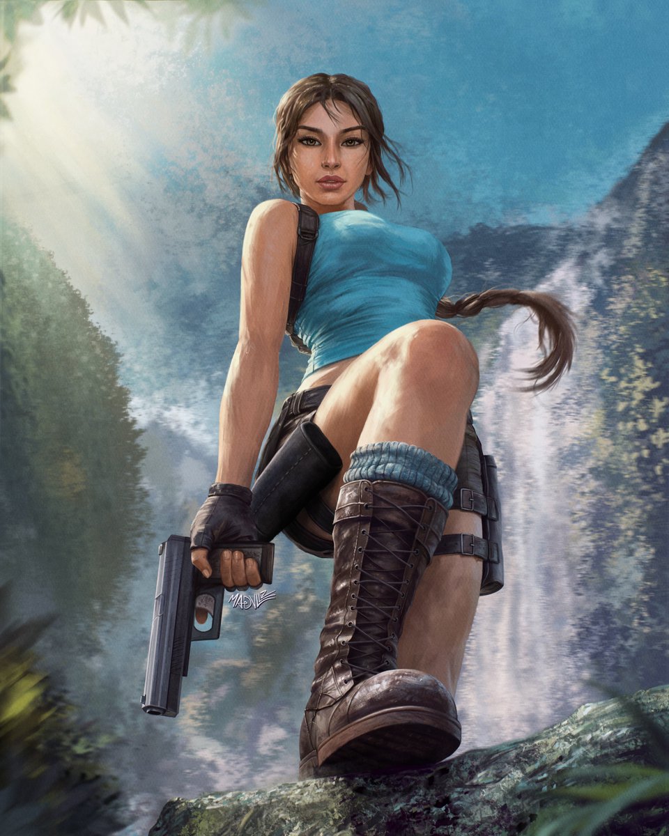 madvllz's tweet photo. lara croft (tomb raider: legacy of atlantis)
elapsed time: ~22hrs

this is so far the hardest artwork i've ever done! i started it back in december and the draft looked rough, but i wanted to make it look even more realistic. i hope you like it ⋆˙

check replies for close-ups ↓

@tombraider ♡