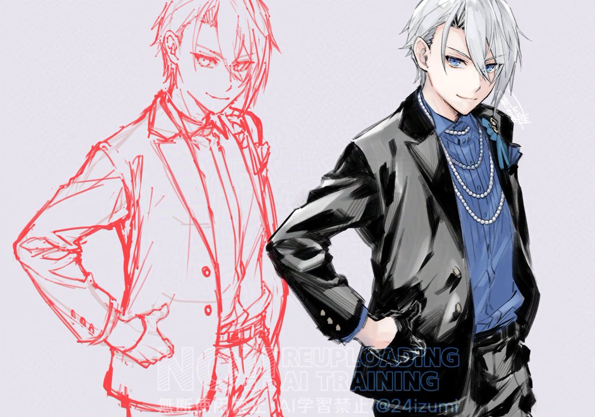 24izumi's tweet photo. #絵描きの方々_ラフと完成本_温度差_見せてください

ラフ＝下描き✍　真似しちゃいけないやつ https://t.co/Sz2s3xILje