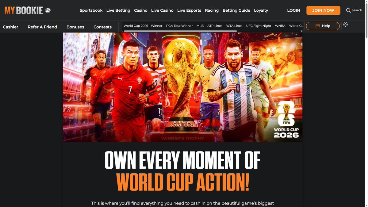 sportingways's tweet photo. BGA, 18+ MyBookie World Cup 2026 Promotions: The Complete Guide to Contests, Jackpots, Free Spins, and More https://t.co/W2a8LHo3cF #AD https://t.co/Sj1A9RuCDT