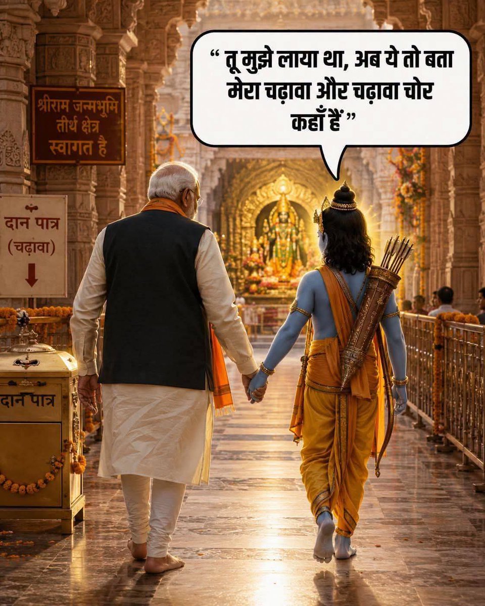 kthavyas's tweet photo. 'जो #राम को लाये है'
#श्रेय वाले !
#चढ़ावा #चोरी की #जिम्मेदारी भी #जल्दी लो
#पाखण्डियों को #चुनाव मे #फ्री की योजनाओं का #कवच #भगवान #राम के #प्रकोप से बचा न सकेगा
#UGC #वापस
#गौहत्या #बंद करो
#गौ #ब्राह्मण #सवर्ण #समाज को #परेशान किया तो #प्रभु #लीला ने #एपिस्टिन_फाइल खुलवाया… https://t.co/xrEgGSXmJO