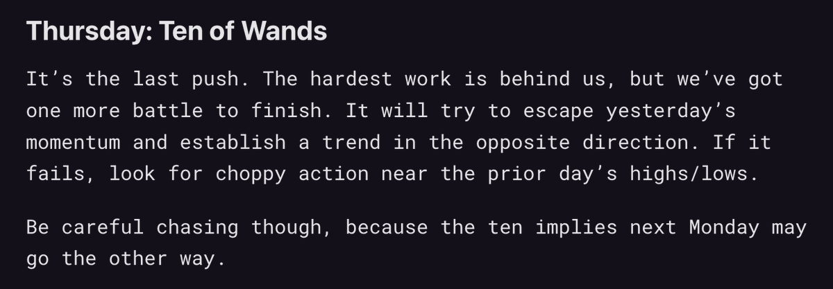 TarotTrader's tweet photo. Mean reversion Thursday ✅ https://t.co/H756Huj9Va