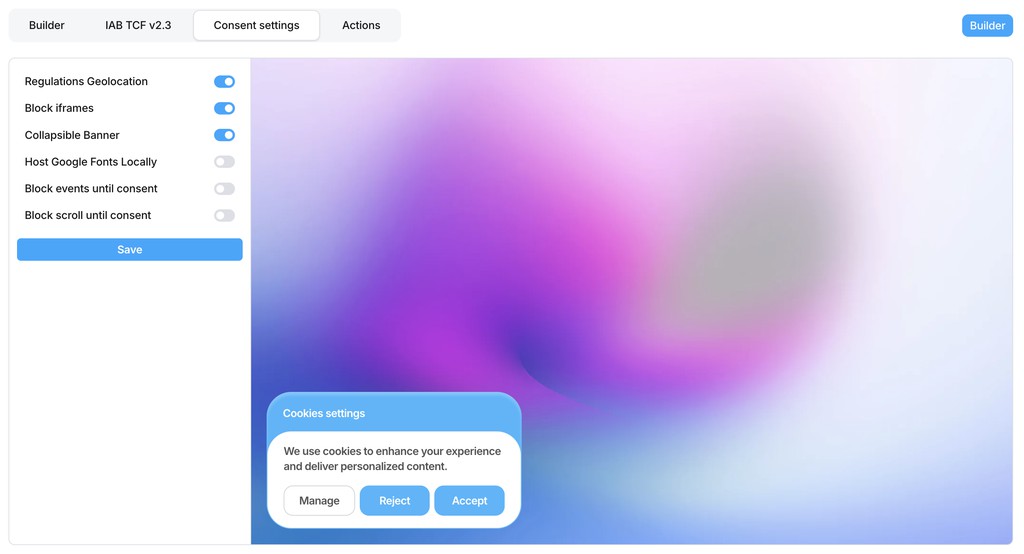 Ahoidev's tweet photo. Just in case you missed it: Trustwards introduces Consent Settings &amp; GDPR/CCPA Banner Preview 👉 https://t.co/1EUhQi1Wbi #WordPress #CMP https://t.co/C1RTwI2sNz
