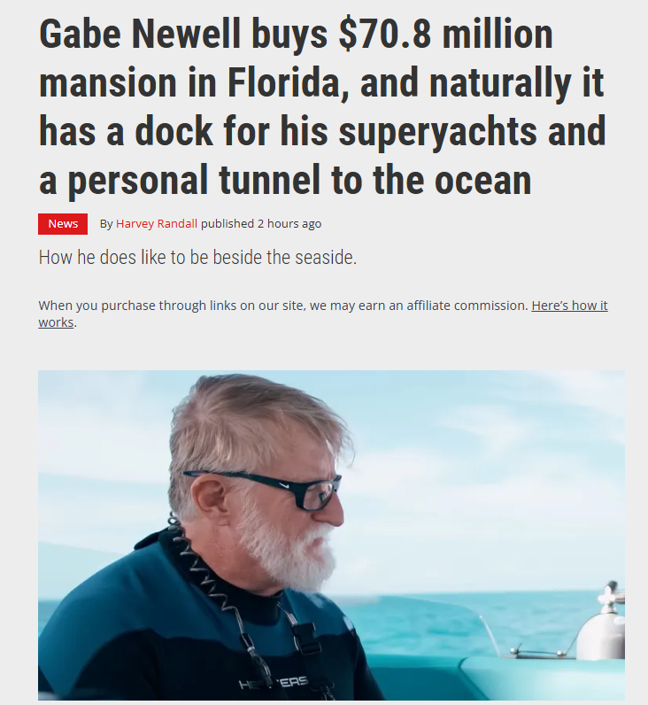 WallStreetMav's tweet photo. Another state of Washington billionaire is leaving the Seattle/Bellevue region. Gabe Newell, $11 billion, is fleeing the new taxes aimed at the wealthy.

He follows other billionaires, fleeing areas like California and Seattle Washington, as those states target the billionaires with new wealth confiscation taxes.