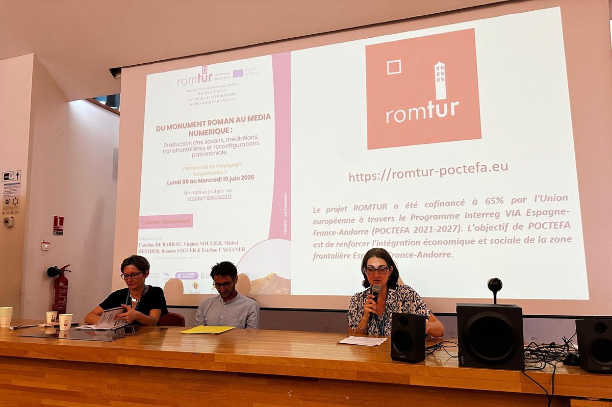 RomturPOCTEFA's tweet photo. 💻Com estan transformant les tecnologies digitals la manera de promoure el patrimoni ?

📢 A principis de juny, la UPVD va acollir el congrés «Du monument roman au média numérique : production des savoirs, médiations transfrontalières et reconfigurations patrimoniales» #ROMTUR https://t.co/1OtP9l9Kkc