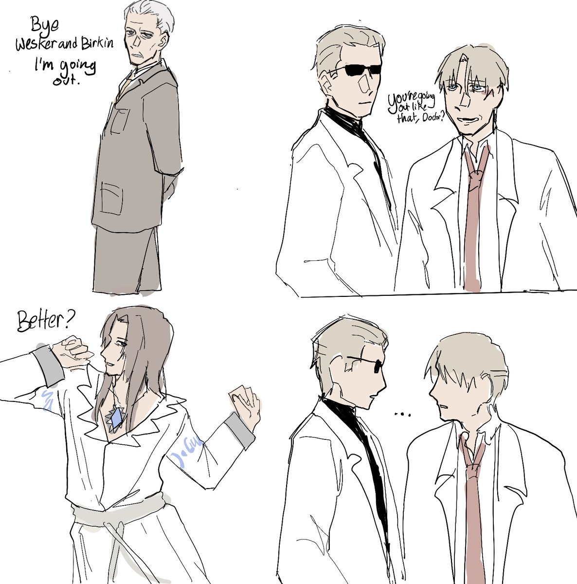 sonnetorue's tweet photo. #JamesMarcus #WilliamBirkin #AlbertWesker #ResidentEvil #REBHFun https://t.co/dTkOxZvGUY