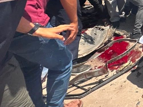 AbujomaaGaza's tweet photo. 💥Four people have been KILLED and seven others wounded in Israeli bombing of a vehicle in Al Rimal neighbourhood of the Gaza City https://t.co/ij81v9jRlr