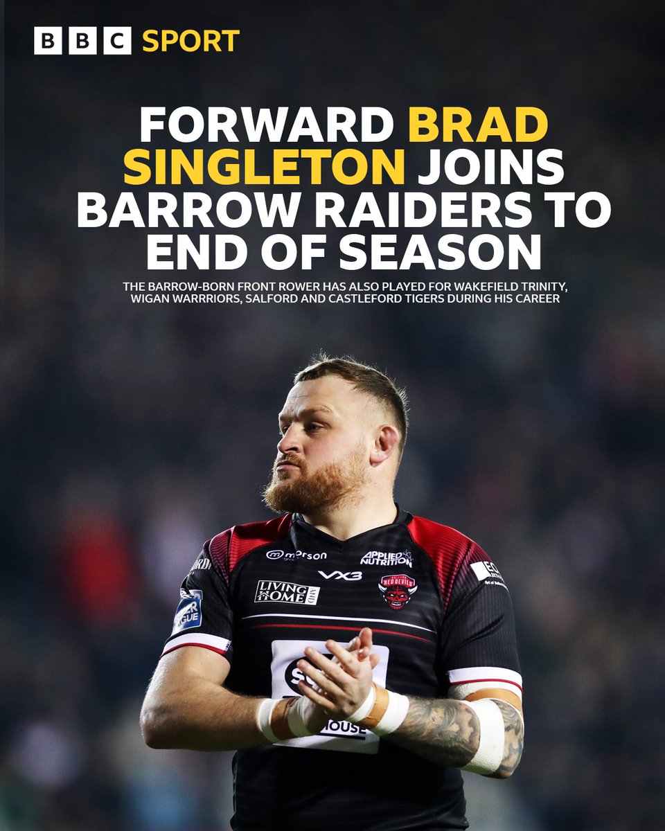 bbccumbriasport's tweet photo. The Barrow-born 33 year-old former Leeds Rhinos forward has agreed a deal until the end of the season after more than 300 appearances during his 15-year career in rugby league.
#bbcrugby #rugbyleague #barrowraiders https://t.co/dik7uLV1Tq