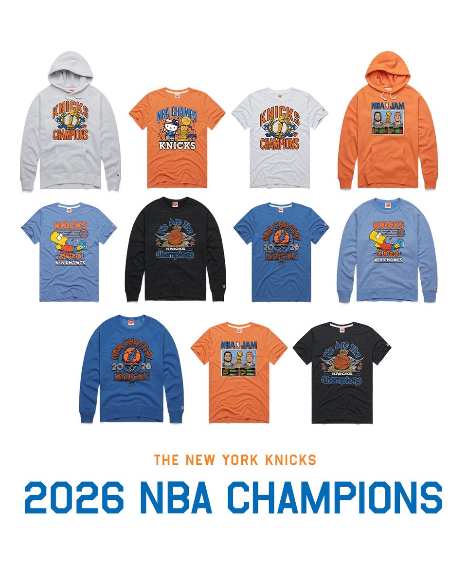 BigBlueUnited's tweet photo. It's Parade Day!!! #Knicks fans, check our @Homage today, as they have some fantastic championship gear! ππ» https://t.co/bpfPIgE4CI
The NBA Jam tee & hoodie with Brunson and Hart is π₯!
#AlwaysKnicks #Parade #TeamHomage #NYKnicks https://t.co/rS4GacAMOV