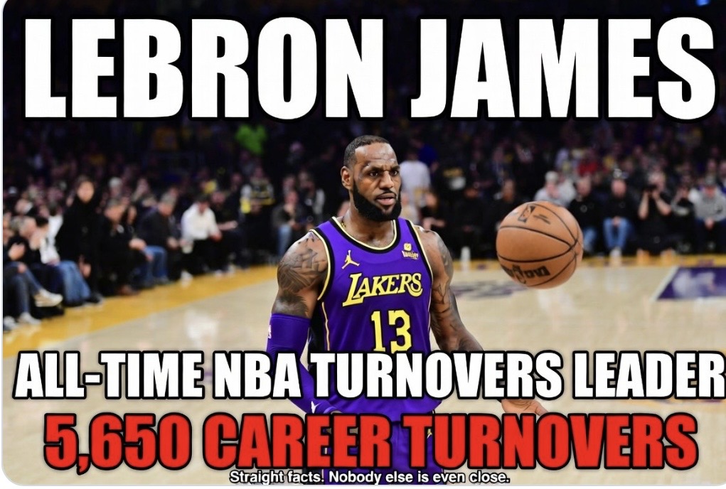 vickyas908's tweet photo. @Fullcourtpass @OutTheMudTL @0xarslan lol….so  all  the  turnovers  isn because he  has  a  low  basketball IQ  and is inefficient.  He  has  the  most  turnovers in  the  history of the  league to  prove  a  point.  The  jokes  just  write themselves at  this  point. https://t.co/aklMAjfcDj