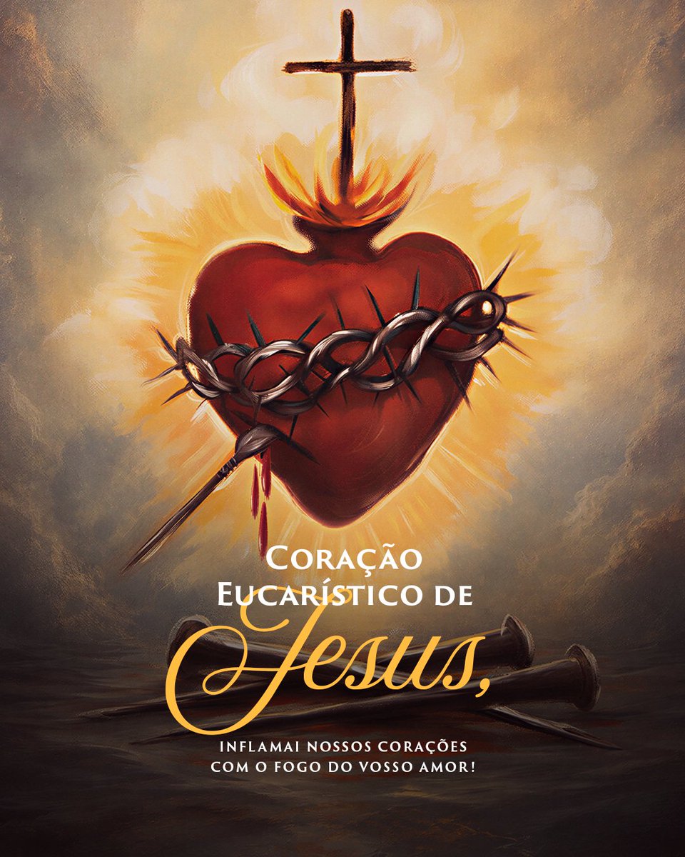 padre_paulo's tweet photo. Na quinta-feira após a Solenidade do Sagrado Coração de Jesus, os sacerdotes podem celebrar a memória do Coração Eucarístico de Jesus, instituída em 1921 pelo Papa Bento XV.

Trata-se de uma Missa votiva (portanto, uma celebração não obrigatória), na qual a Igreja busca fomentar a piedade dos fiéis cultuando aquele amor que ardia no Coração de Nosso Senhor na Quinta-feira Santa, quando Ele instituiu a Eucaristia e o sacerdócio católico.

Coração Eucarístico de Jesus, inflamai nossos corações com o fogo do vosso amor!
