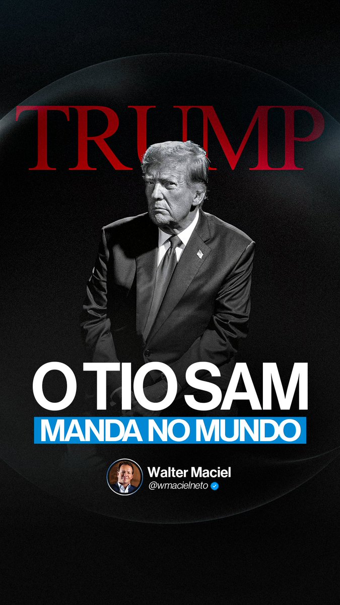 WalterMaciel15's tweet photo. O TIO SAM MANDA NO MUNDO!

Nesta sexta-feira, Estados Unidos e Irã assinam um acordo que pode encerrar mais de 45 anos de confronto.

Mas o que já foi conquistado independe da assinatura: todo regime que considerar programas nucleares clandestinos ou apoio ao terrorismo agora sabe exatamente qual é o preço.

O Irã perdeu seu alto comando, sua força militar e seus proxies. O mundo árabe se uniu. E a China assistiu seus sistemas serem destruídos em campo aberto sem dizer uma palavra.

O que está sendo escrito não é o fim de uma guerra, é a fundação de uma nova ordem e ela é americana.