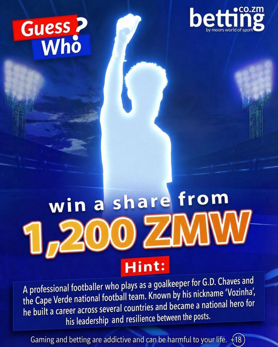 mwos_zambia's tweet photo. 🏆Guess &amp; Win shares from 1,200 ZMW #Freebets🏆

➡️ 30 Winners
🤑 Prize Pool 40 ZMW each

👉How to Participate:
1. Write the correct answer in comments
2. Like and follow our social pages
3. Write your User ID
➡️ The winner will be announced within 3 days after posting https://t.co/DbGxdE0yaO