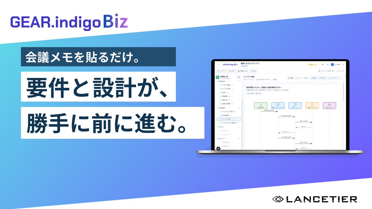 qumaiu's tweet photo. AI要件定義・設計ツール  
GEAR.indigo Bizアップデートしました！

・Amazon Bedrock に対応
・Gemini Enterprise Agent Platform（旧称 Vertex AI）に対応
・MCP経由で利用できる機能を追加

BYOKでツール利用料無料でご利用できます！ https://t.co/Kgok3fDYUM