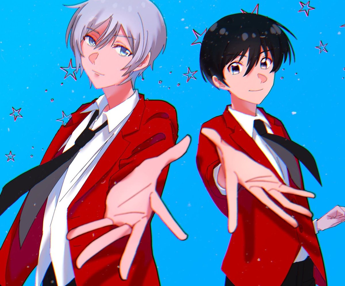 3EM22's tweet photo. 昔のナツキとジュンの絵気に入ってるの再掲　上手くないけど熱量があっていい https://t.co/E8JpaDXD4B