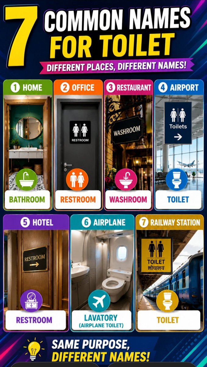 muthaharnigar's tweet photo. Lear 7 common names for toilet 🚻 https://t.co/LWtVxNtcaw