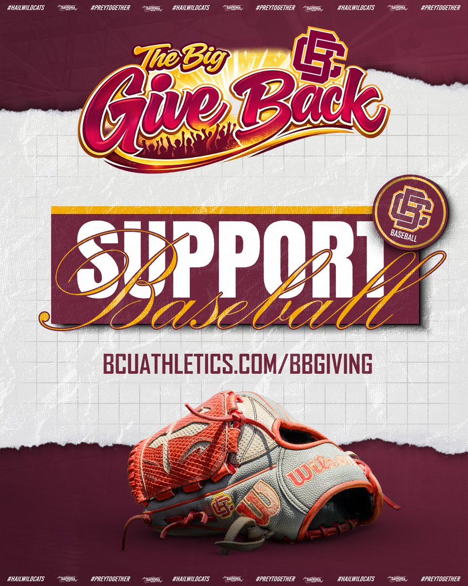 BCUDiamondCats's tweet photo. It's time to GIVE BACK!

Show your support for Bethune-Cookman Baseball and help us continue to build our Championship Culture!

🎁 https://t.co/xrgKjqUkcD

#𝙃𝙖𝙞𝙡𝙒𝙞𝙡𝙙𝙘𝙖𝙩𝙨 | #𝙋𝙧𝙚𝙮𝙏𝙤𝙜𝙚𝙩𝙝𝙚𝙧 https://t.co/zKW2hUHpS8