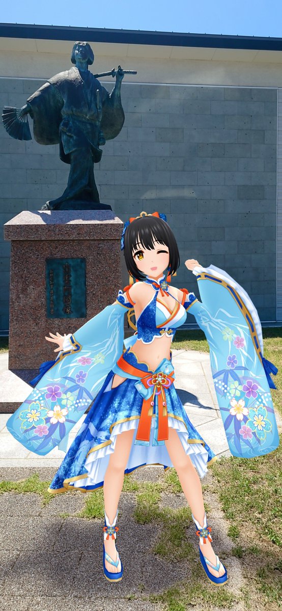 mntmch_warren's tweet photo. #熱狂彩遊戯デレスポカレンダー
アイドルと銅像
①愛知県 名古屋城 清正公石曳きの像
②島根県 出雲阿国像
③東京都 浅草寺 九代目市川團十郎「暫(しばらく)」像
④岩手県 三船久蔵十段之像
#デレステAR #デレスポAR https://t.co/FDR5Ja7Zsm