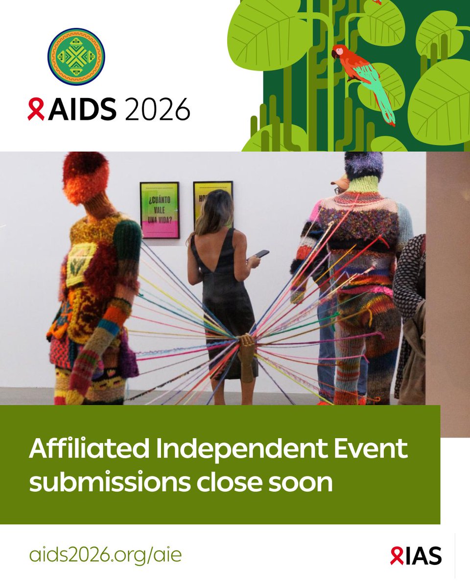 AIDS_conference's tweet photo. 📢 Are you planning an event related to #AIDS2026? 

Apply for Affiliated Independent Event status to amplify your visibility, attract new audiences and connect with the global AIDS 2026 community! 

✅ Learn more and submit your event by 24 June: https://t.co/AxG4QaYxm7 

#RethinkRebuildRise