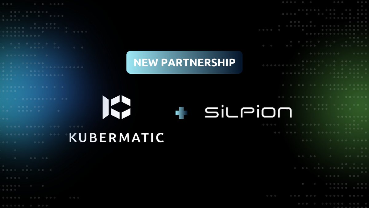 Kubermatic's tweet photo. Thrilled to announce our new partnership with Silpion IT-Solutions GmbH! 
🤝 Together, we'll be helping customers embrace cloud-native technologies, built on a foundation of trust, expertise, and a shared belief that great IT is built collaboratively. https://t.co/yqhgJ33yvc