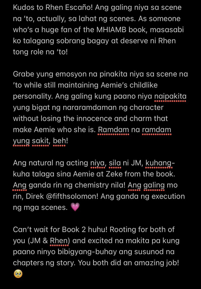 keyannaaa_t's tweet photo. I’m proud to say that I never really doubted ur acting skills, even back in 2023 when I watched you as Georgina in ‘kung hindi lang tayo sumuko’. It’s been so nice watching your growth through the years. So proud of you, @realrhen! 🥹🫶🏻

P.S. Missing “Gee” na sobrang maldita!! https://t.co/ljMJyOsPkH