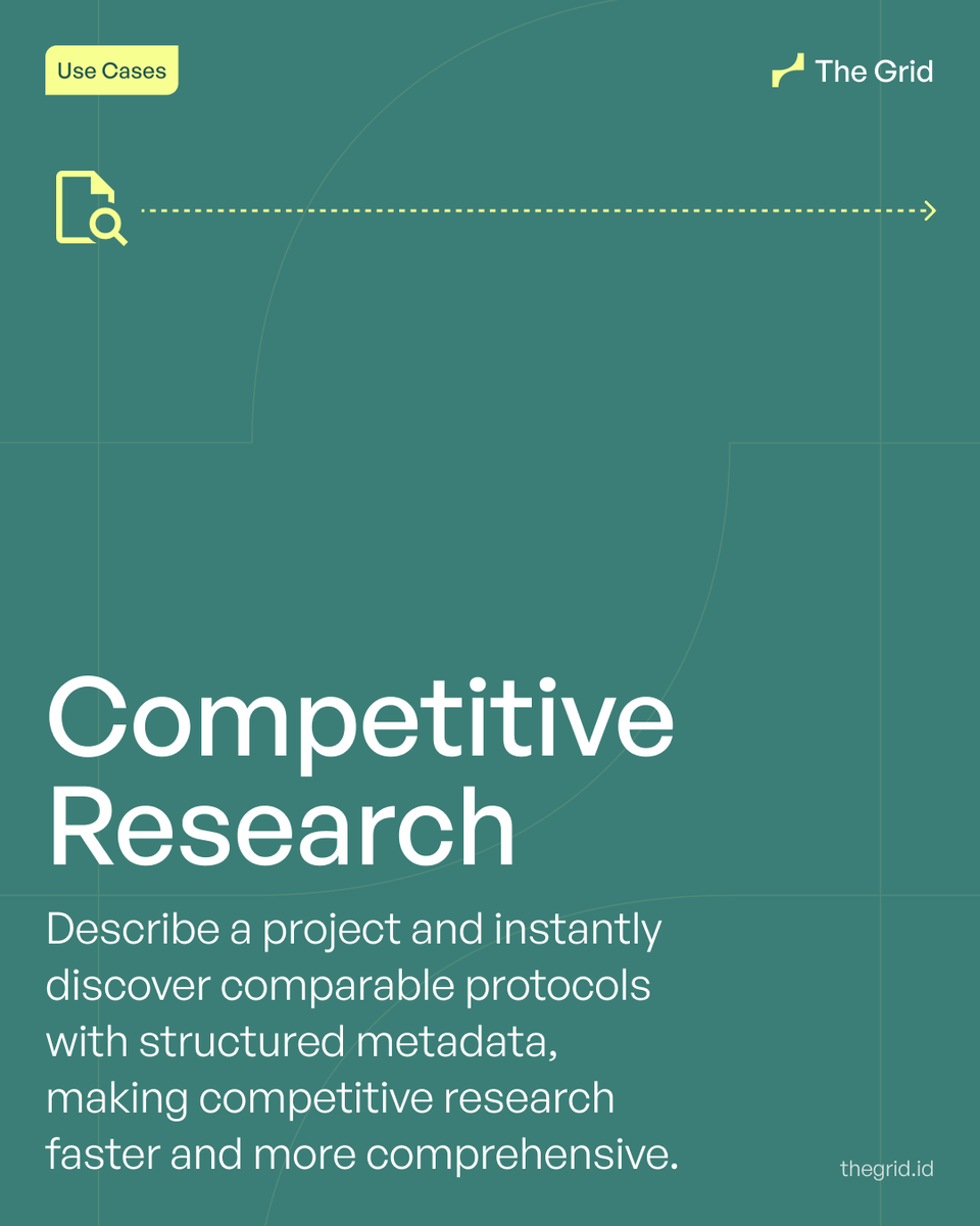 Competitive Research
Describe a project and instantly discover comparable protocols with structured metadata, making competitive research faster and more comprehensive.