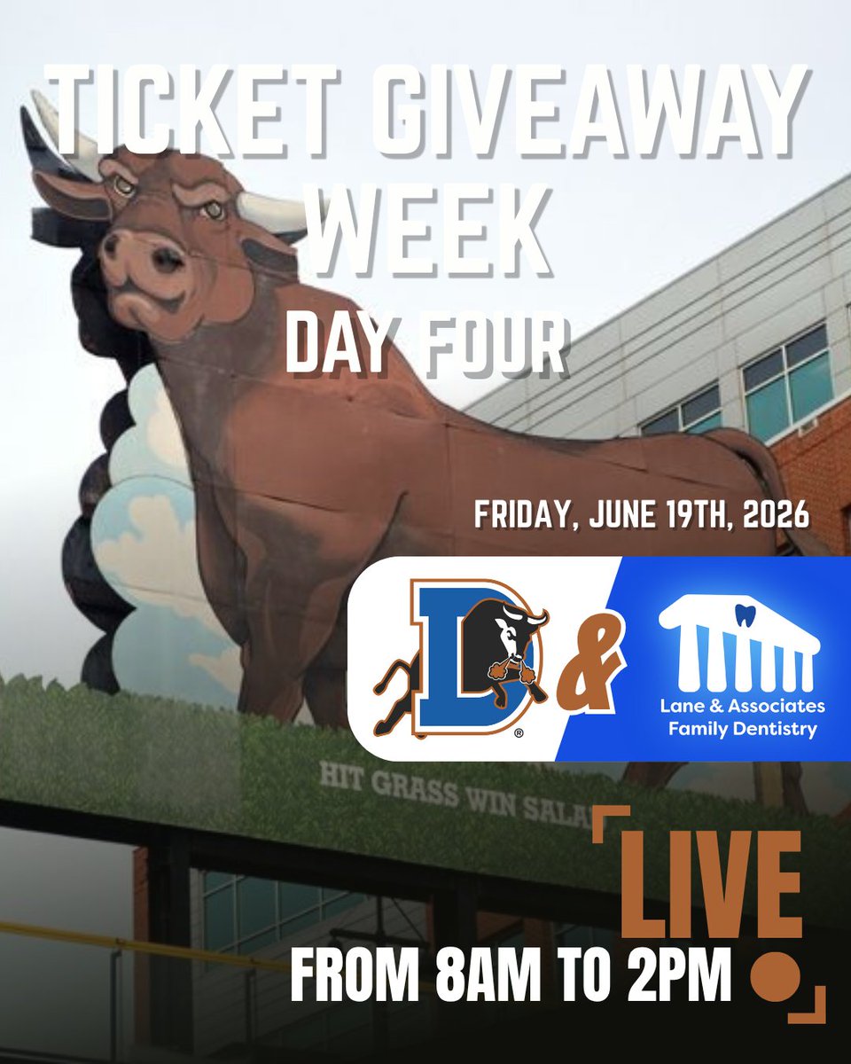 LaneDDS's tweet photo. ⚾ As the proud official team dentist of the Durham Bulls, Lane &amp; Associates Family Dentistry is excited to give our patients a chance to enjoy America's favorite pastime!

📣 Don't miss your chance to win. Enter today at https://t.co/6yUwTJuyfU and get ready to play ball! ⚾ https://t.co/unY3mQACcW