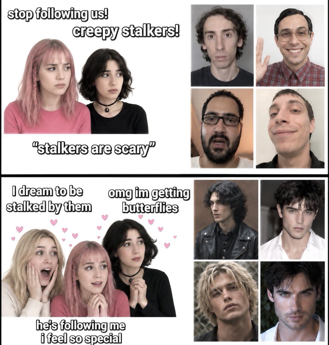 blackpillonly's tweet photo. The same behavior, different outcome https://t.co/0coKtRXFDW