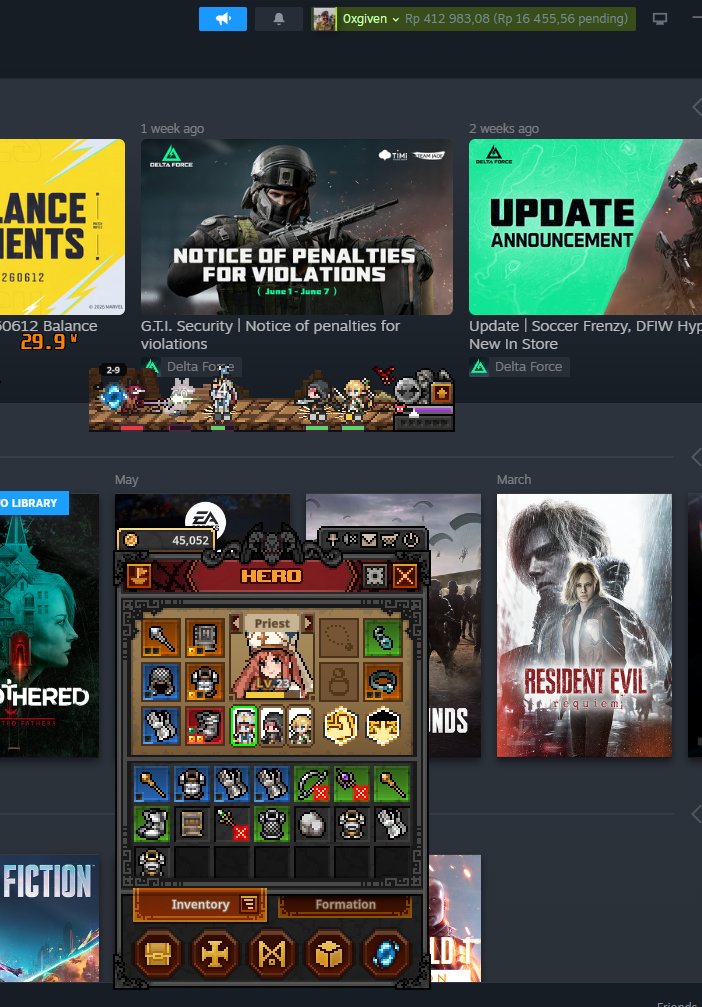 6xgarap's tweet photo. in this economy farming steam wallet dari game Task Bar Heroes. https://t.co/m7oNEKt1TR
