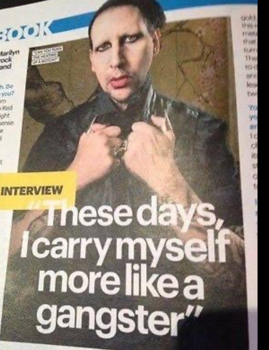 milamansonite's tweet photo. Yes Marilyn Manson is a cornball, but he’s OUR cornball ❤️ https://t.co/AgS6ZyPxnZ