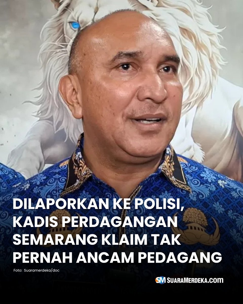 suaramerdeka's tweet photo. Kepala Dinas Perdagangan (Disdag) Kota Semarang, Anicetho Magno Da Silva, membantah tuduhan melakukan pengancaman terhadap seorang pedagang Pasar Dargo yang berujung laporan ke kepolisian.
#suaramerdeka #kadisperdagangan #kotasemarang #aniceto #pedagang https://t.co/VODxS74kev