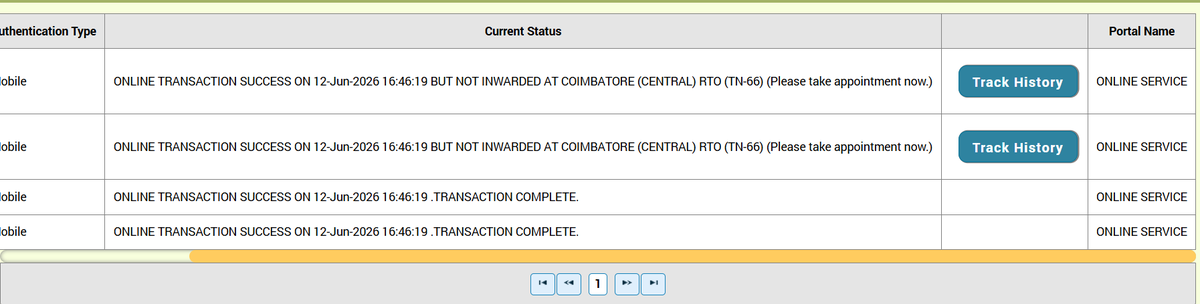 i_jayanthd's tweet photo. @TamilanParthib1 @TVKVijayHQ @nitin_gadkari 
I completed Address Change + Hypothecation Removal online, uploaded all documents, and paid the fees. Yet the application shows "Not Inwarded" and requires an RTO appointment and physical visit.

#TamilNadu #RTO #VAHAN https://t.co/uGgdWZ2Fxh