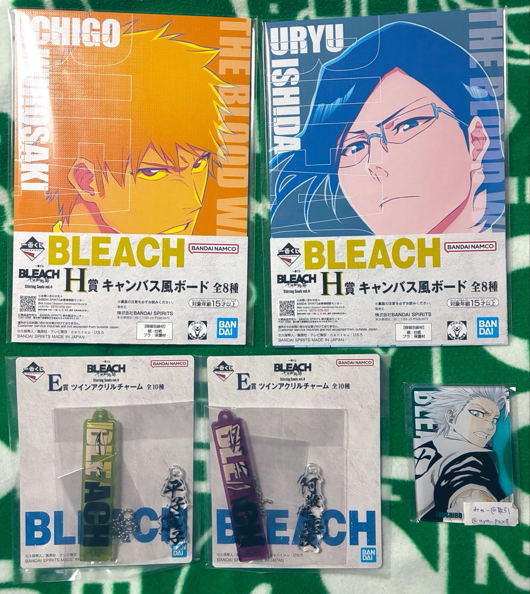 mym_pxxq's tweet photo. 【譲渡・交換】  BLEACH 千年血戦篇 一番くじ Stirring Souls vol.4

譲：画像1~2枚目 (今弾)
　　画像3枚目 (過去弾)

求：各500円/点

❆ ポスターは手渡しのみ
❆ 平子.浦原は纏めてのお取引優先

都内手渡し or 郵送
固定ポストご確認願います🙇‍♀️ https://t.co/A1h9vhel7f