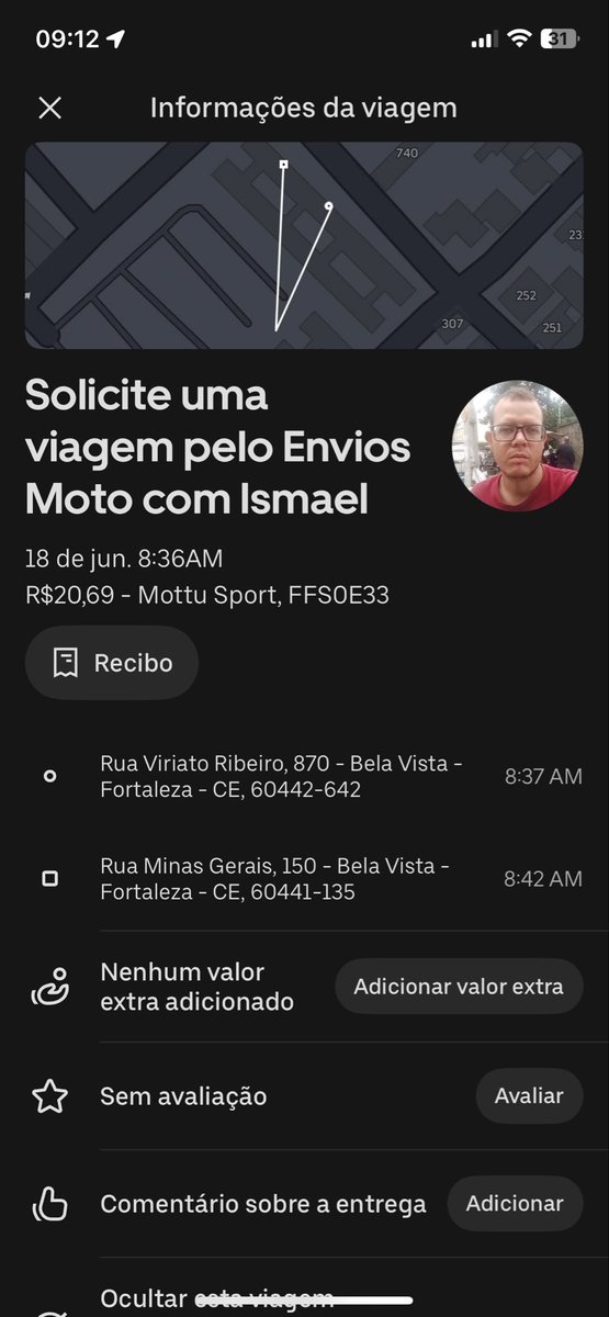 Mmaylison's tweet photo. O motorista botou como se tivesse pego o pacote, não andou duas ruas e finalizou a corrida. Não completou nada da viagem fico com meu dinheiro e a @Uber me deu ZERO assistência. 

@Uber_Brasil 
@Uber https://t.co/0YCQBUleP8